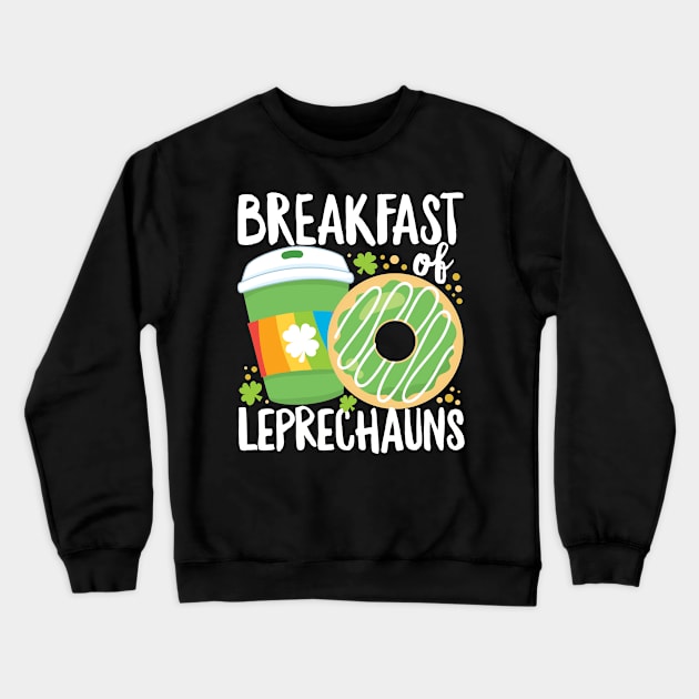 St Patrick's Day Funny Breakfast of Leprechauns Coffee Crewneck Sweatshirt by DetourShirts